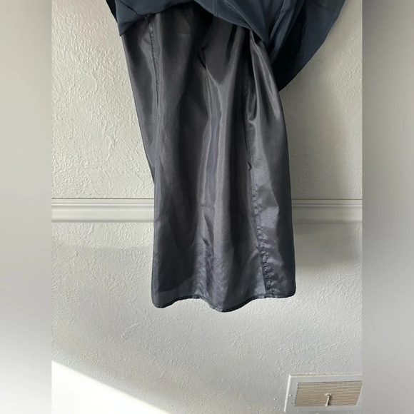 Nanette Lepore | silk | sequin | rosette | navy | gold | dress | size 4 - Picture 6 of 14